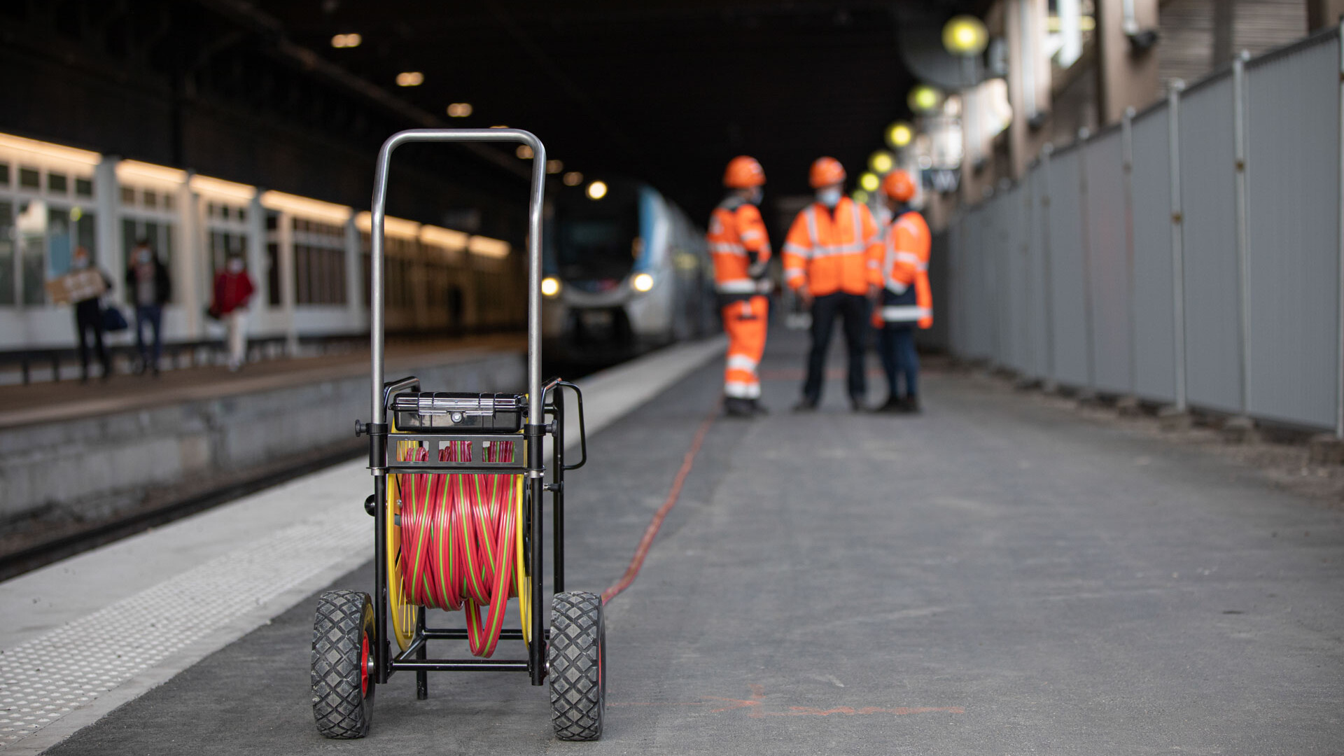 ligne de vie et de securite signalisation lumineuse chantier