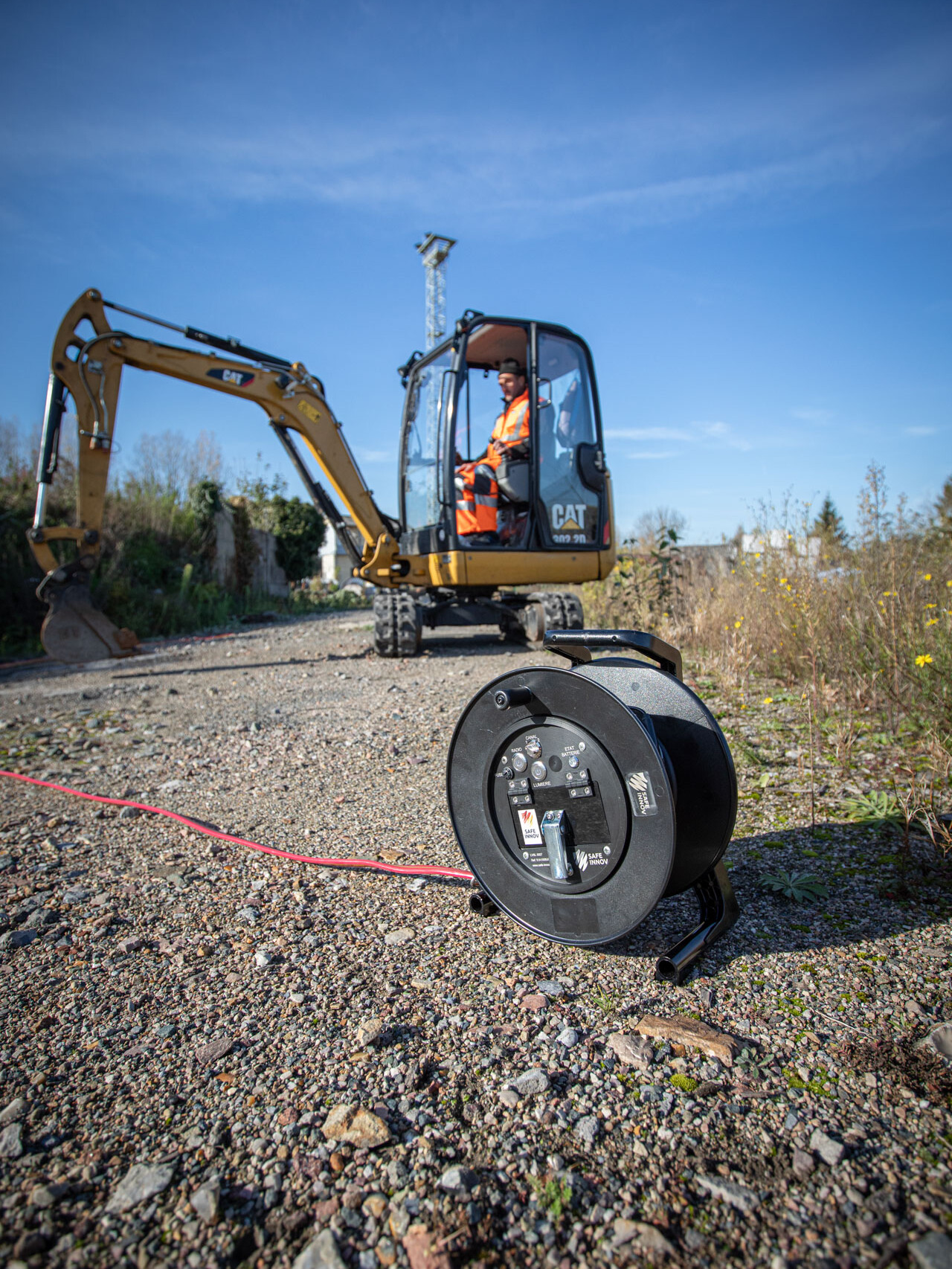 ligne de vie et de securite signalisation lumineuse chantier
